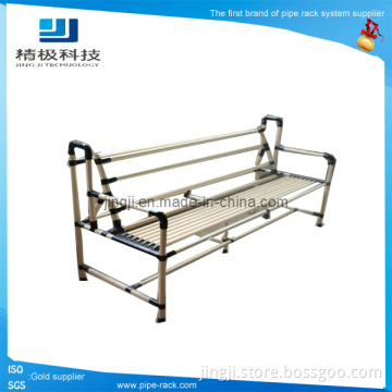 Flexible Long Bench Is Made of Plastic Coated Pipes (JJ-LB01)